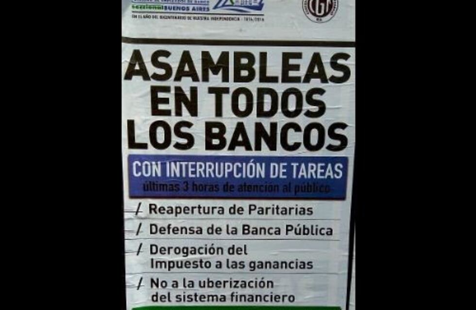 Sigue el paro bancario: habrá atención al público durante las dos primeras horas