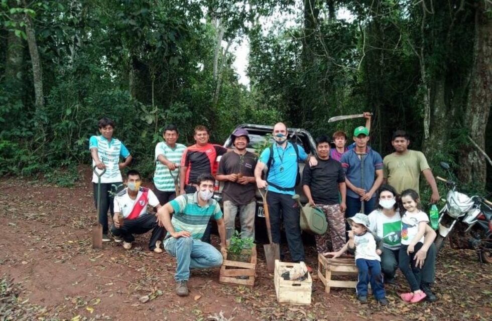 Plantan árboles frutales en la comunidad Yryapú