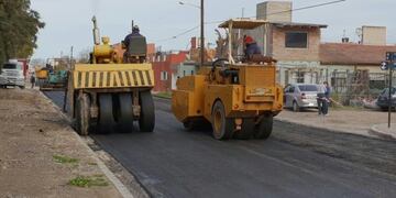 Obras de asfaltado en Viedma\u002E