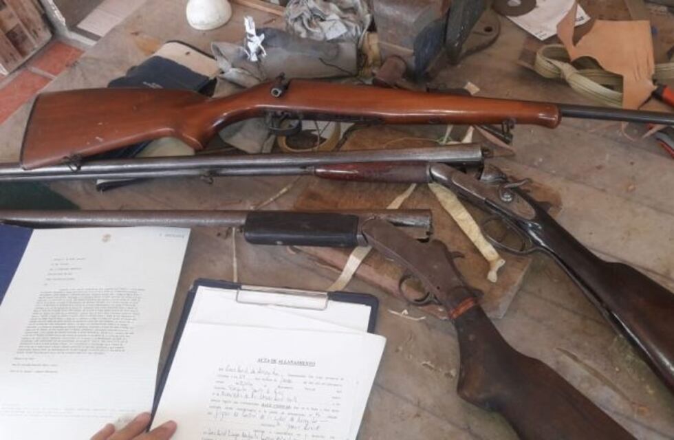 Secuestraron 3 armas por el delito de amenazas en la zona rural de Arroyito