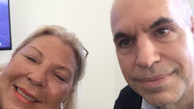 DYN05, BUENOS AIRES 20/04/17, LA DIPUTADA ELISA CARRIO SE REUNIO CON EL JEFE DE GOBIERNO PORTEu00d1O, HORACIO RODRIGUEZ LARRETA.FOTO:DYN/TWITTER LARRETA