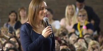 María Eugenia Vidal, en el encuentro de mujeres contra las drogas en Tres de Febrero\u002E