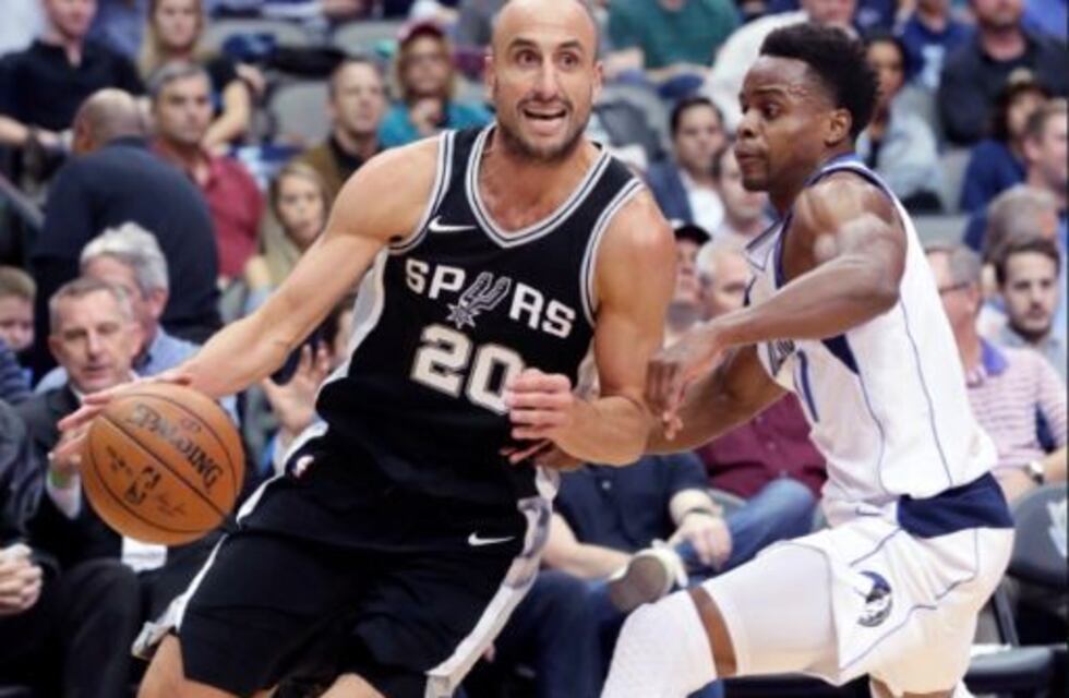 Manu Ginóbili hizo 13 puntos en el triunfo de los Spurs ante Dallas