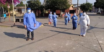 Equipos de salud de Jujuy, trabajando en Libertador Gral\u002E San Martín