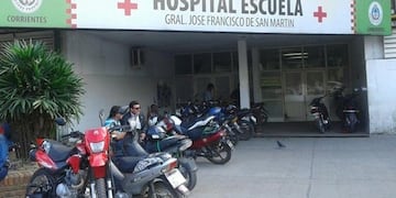Hospital Escuela Corrientes, donde fue trasladado el árbitro agredido\u002E