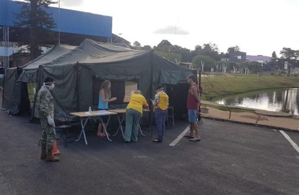 Instalan una carpa del Ejército en la frontera de Bernardo de Irigoyen