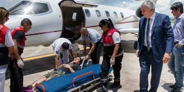 El Gobernador recibió a Vilca en el aeropuerto de Perico, Jujuy