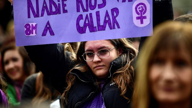 Ni una menos. Violencia contra mujeres y niños, violencia doméstica.
(AP)