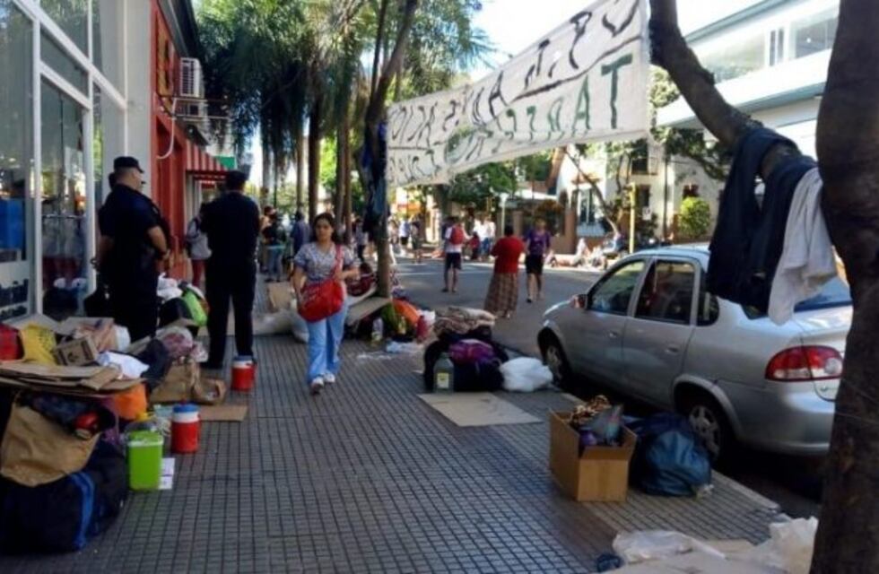 Tareferos cortaron las calles del microcentro para endurecer las protestas