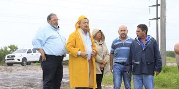 El gobernador de Chaco recorrió las zonas afectadas por las inundaciones\u002E (Foto: @domingopeppo)