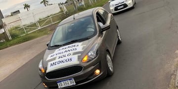 Marca de médicos - Gualeguaychú\nCrédito: El Argentino