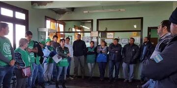 Asamblea permanente de ATE en Tren Patagónico\u002E