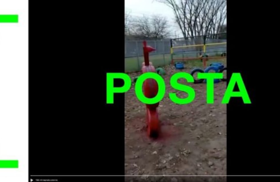 Es verdadero el video que muestra una plaza hecha con objetos reciclados en La Matanza