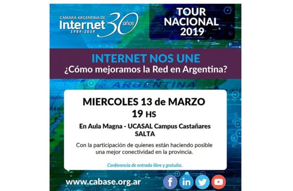 Este miércoles se realizará el encuentro Desafíos de Internet en la Argentina