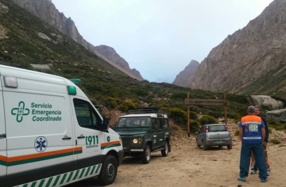 Así rescataron a un turista mexicano de un cerro en Tunuyán