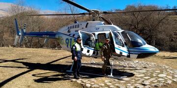 Helicóptero de la provincia de Tucumán en Alta Montaña (Gobierno de Tucumán)