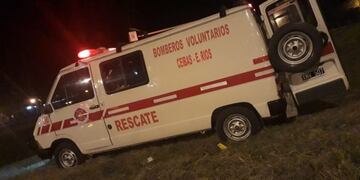 Ambulancia\nCrédito: Bomberos Ceibas