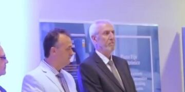 El contador asistió a la inauguración de la sucursal de Las Parejas en 2017\u002E (Difusión Empresarial)