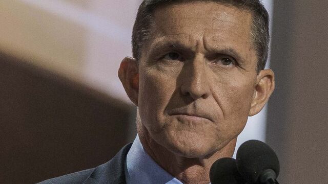 ARCHIVO - El por entonces general del Eju00e9rcito de EEUU Michael Flynn durante la Convenciu00f3n Nacional Republicana en Cleveland, Ohio, el 1u00ba8/07/2016. rn(vinculado al texto de dpa