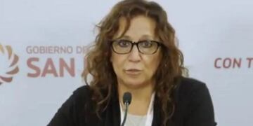 Mónica Jofré, jefa de Epidemiología de San Juan, dio una conferencia de prensa\u002E