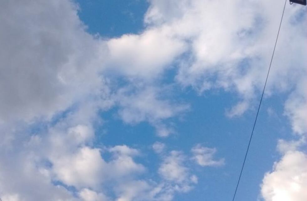 Cielo parcial nublado en el comienzo de la semana en Arroyito
