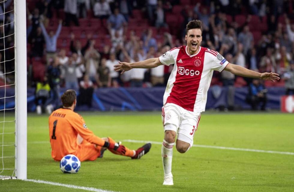 Nicolás Tagliafico metió dos golazos en el debut del Ajax en la Champions