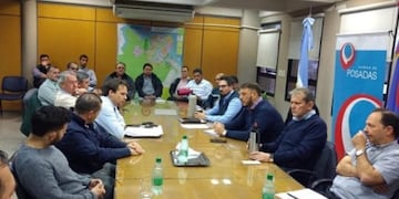 Reunión entre secretario de gobierno Fabián Florentín y los representantes de las empresas de Ómnibus\u002E