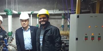 El gobernador Cornejo recorriu00f3 las instalaciones de la escuela