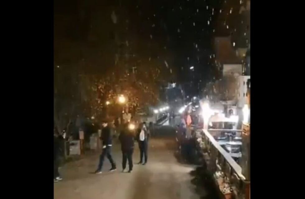 Nevó en La Cumbrecita y todo quedó registrado en videos