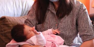 Isabela nació un mes atrás en el Hospital de Campaña\u002E