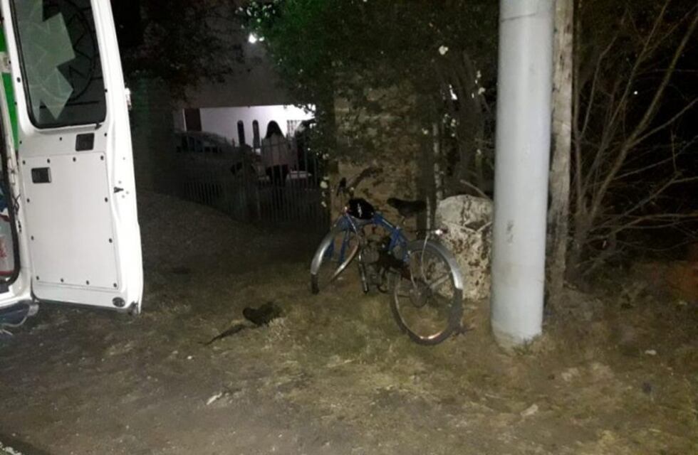 Ciclista accidentado en Villa La Bolsa