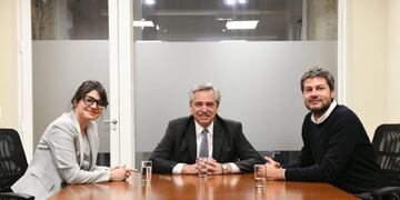 Fernández y Lammens oficializaron la candidatura de Marziotta (Prensa | Frente de Todos)