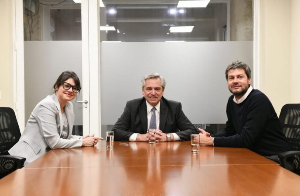 Alberto Fernández y Matías Lammens oficializaron la candidatura de Gisela Marziotta