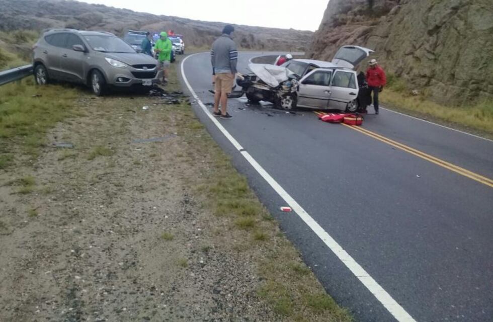 Accidente en el camino de las Altas Cumbres