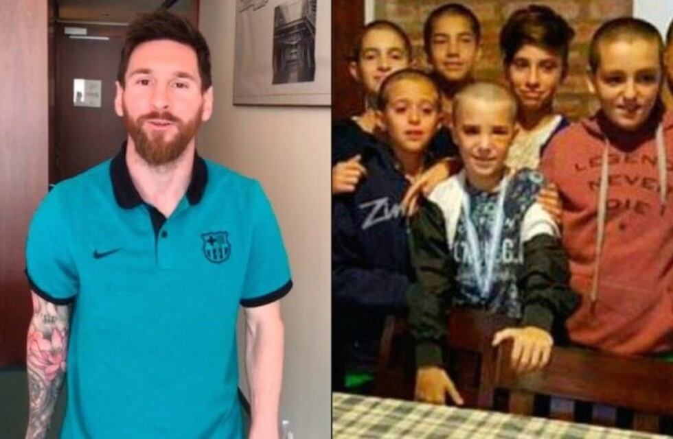 Lionel Messi saludó al niño cordobés que debió raparse para operarse de un fibroma
