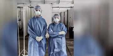 Alumnos de Medicina de Mar del Plata trabajan en una investigación sobre el Covid-19 (Universidad Fasta Twitter)