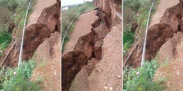 Tras el temporal, así está hoy la grieta de Diamante