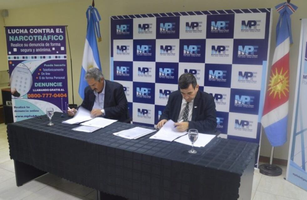 El Fiscal General y el Intendente de Quimilí firmaron un convenio de colaboración en delitos de narcotráfico