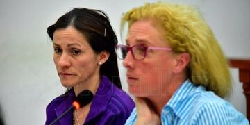 Di marco junto a su abogada\u002E \nFoto: El Chorrillero\u002E