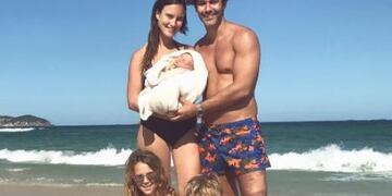 Martinez, junto a Cavallo, y los hijos del actor, Olivia y Milo, fruto de su matrimonio con Juliana Giambroni\u002E