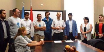 Firma del convenio en la Municipalidad