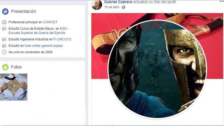 Una de las publicaciones de Cabrera en las redes.
