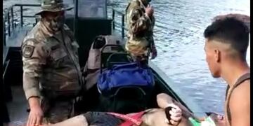 El hombre su inmovilizado para poder ser trasladado al hospital Samic\u002E