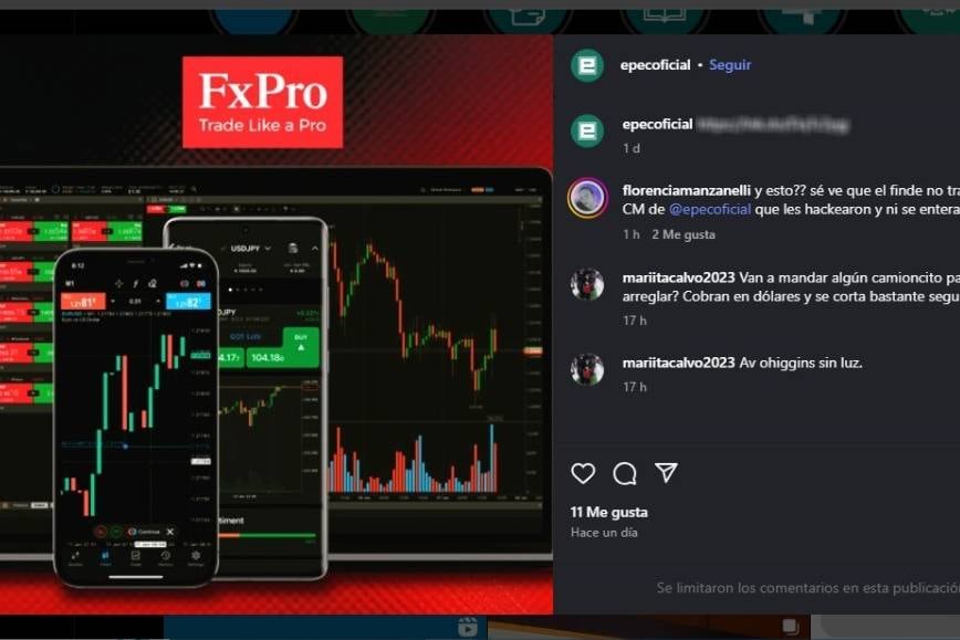 Hackearon la cuenta de Instagram de Epec. (Captura de pantalla)
