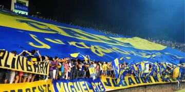 La hinchada de Boca copando el Malvinas