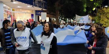 Movilización docente en San Luis