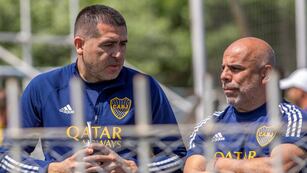 Riquelme y Serna en Boca.