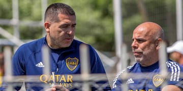 Riquelme y Serna en Boca.