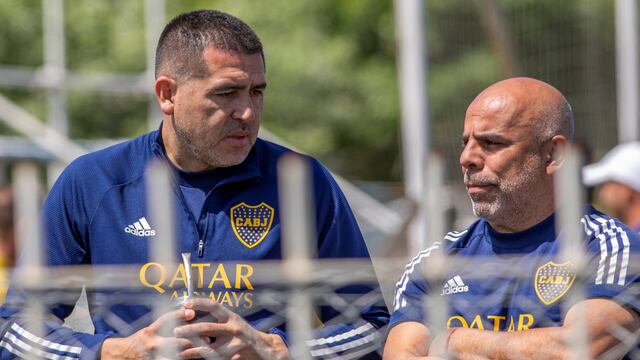 Riquelme y Serna en Boca.