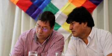 Evo Morales y Luis Arce Catacora, quien será candidato a presidente por el MAS ((REUTERS/Agustin Marcarian)